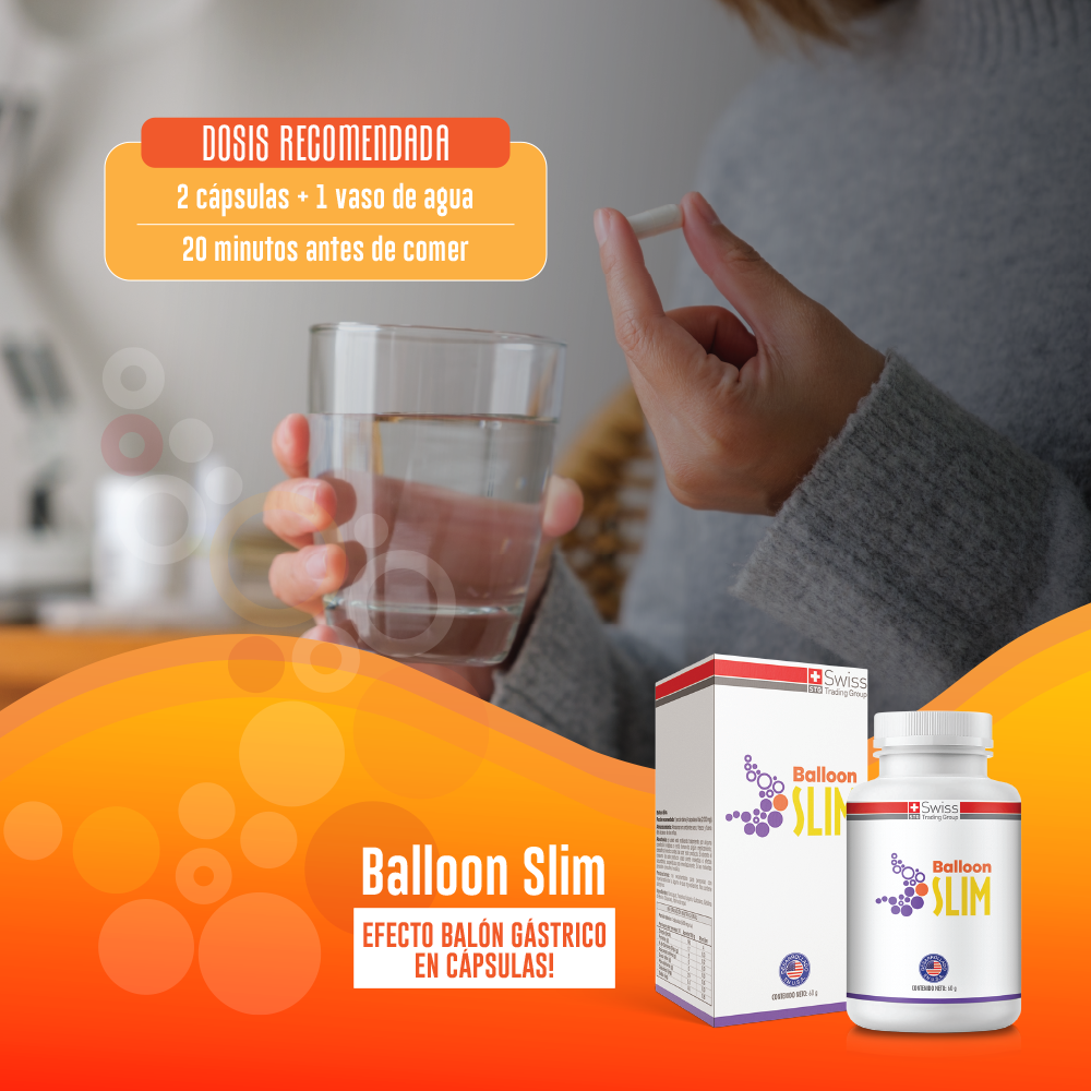 Balloon Slim (120 cápsulas) – Controla el apetito y reduce peso sin métodos invasivos