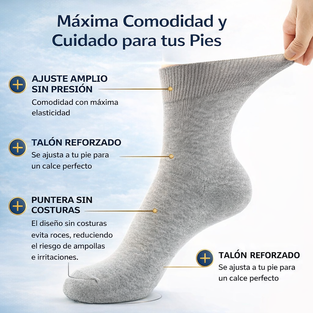 Calcetines para Diabéticos Pack x12 – Olvídate de la Presión y las Molestias