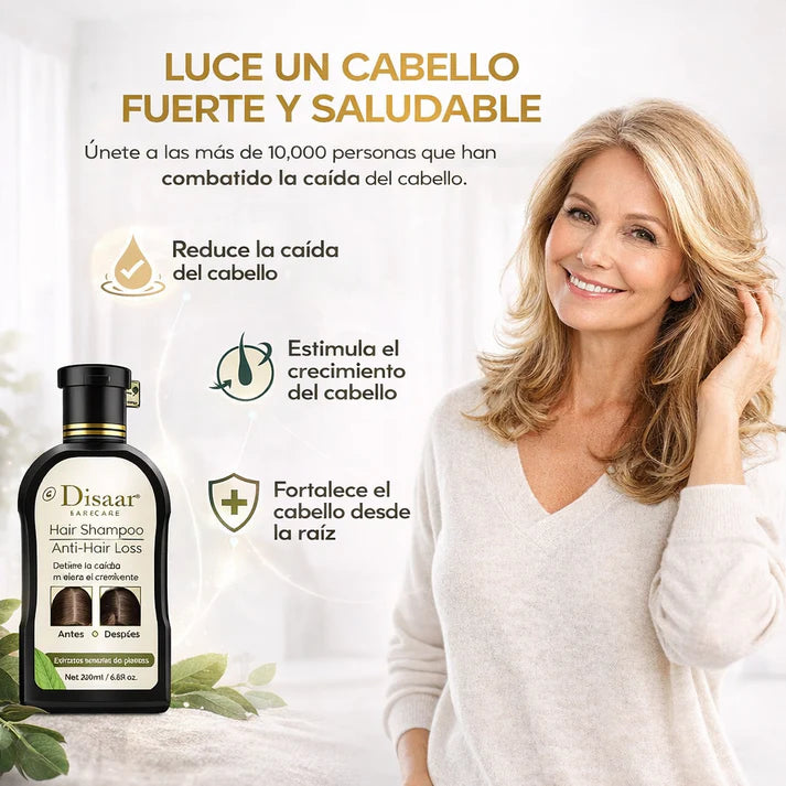 Shampoo Disaar® 2x1 | Reduce la caída y fortalece tu cabello