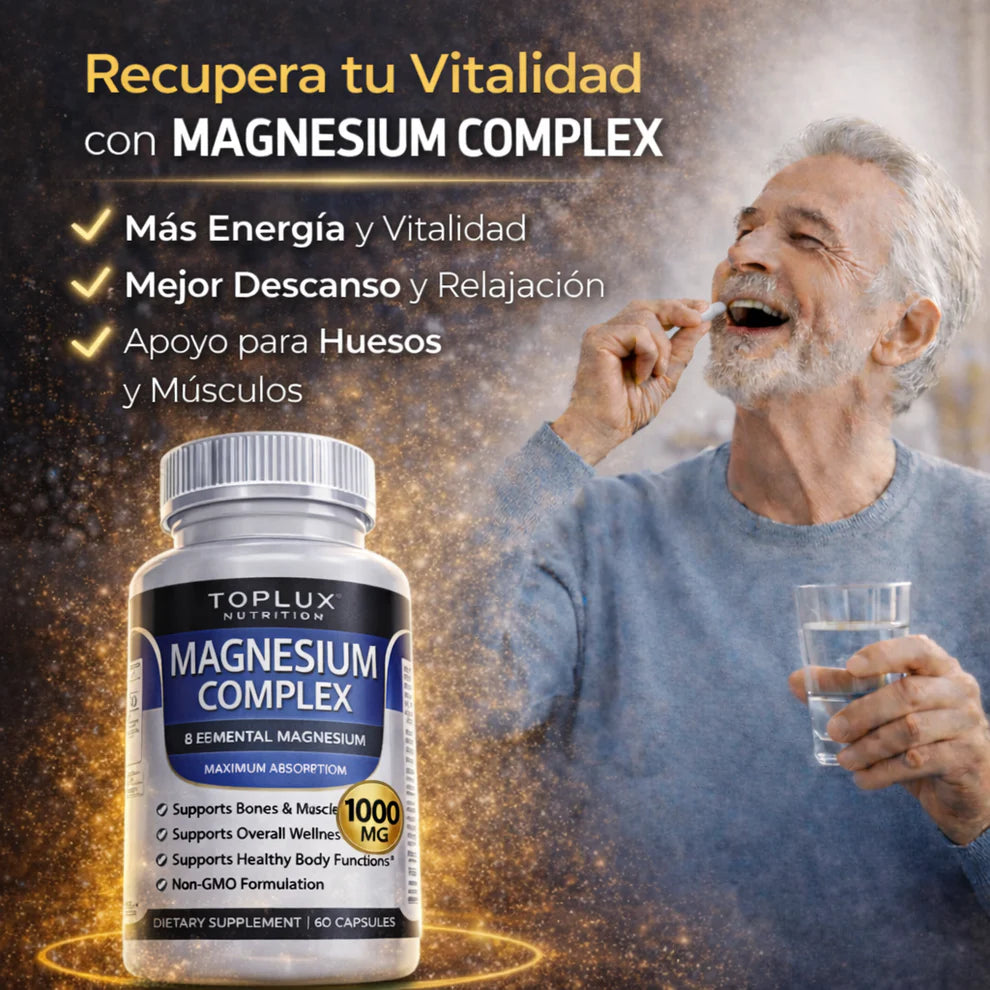Magnesium Complex 8 en 1 –  Recupera tu Energía, Mejora tu Sueño y Libérate del Estrés